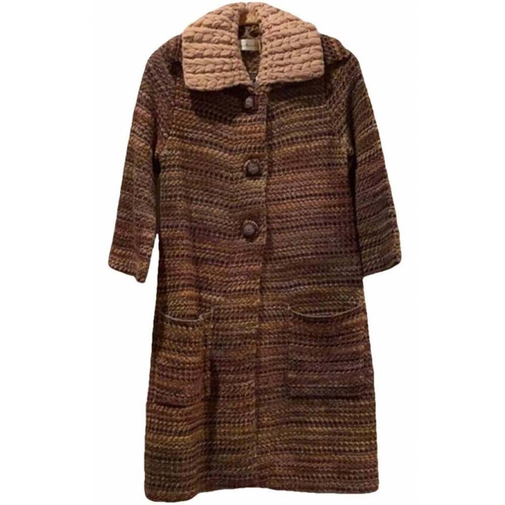ANTHROPOLOGIE CHARLIE ROBIN Otono Beige Knit Button Duster Cardi Sweater Coat XS - Picture 13 of 13